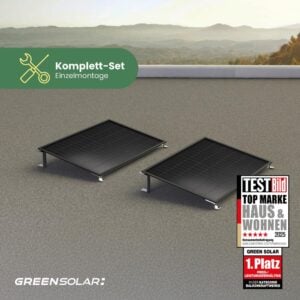 Balkonkraftwerk Flachdach 900/800 Einzelmontage