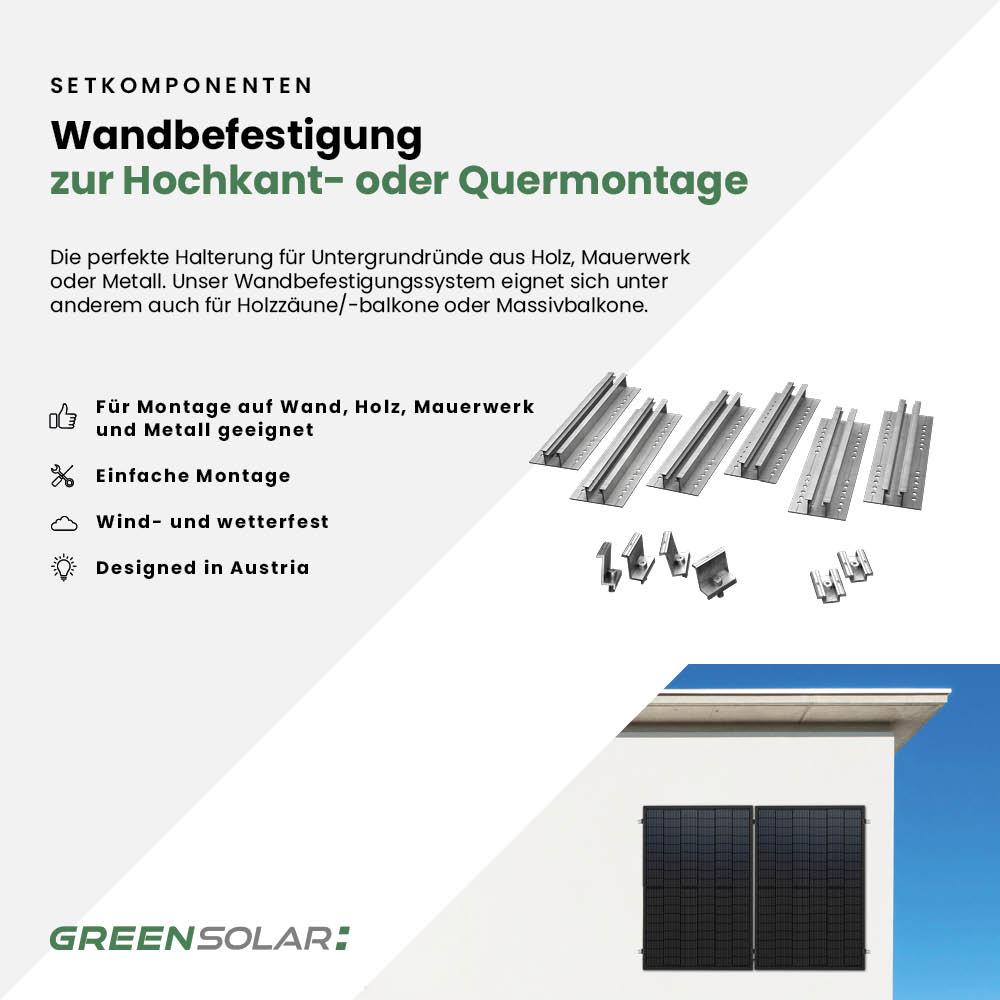 Balkonkraftwerk Wand Uno 900/800 black