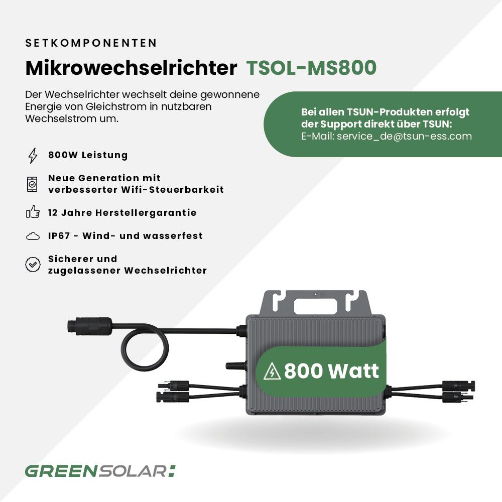 Solarkraftwerk Balkon 1160/800 silver bifazial