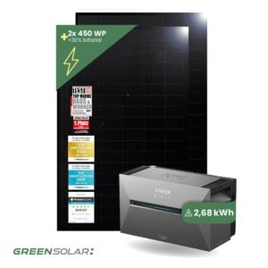 Balkonkraftwerk Basic 900/800 bifazial mit Balkonkraftwerkspeicher 2,7kWh "Anker SOLIX Solarbank 3 E-2700 Pro"
