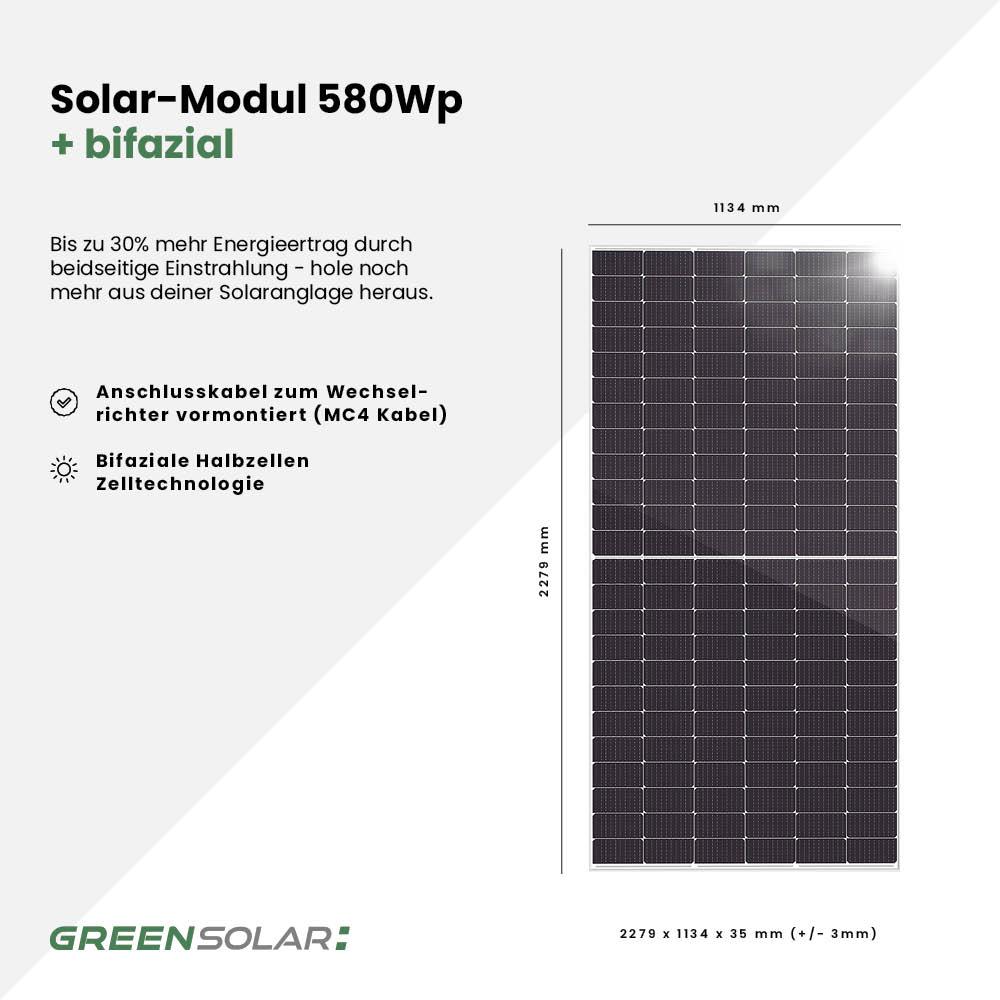 Solarkraftwerk Basic 1160/800 silver bifazial mit Balkonkraftwerkspeicher 2,7kWh "Anker SOLIX Solarbank 3 E-2700 Pro"