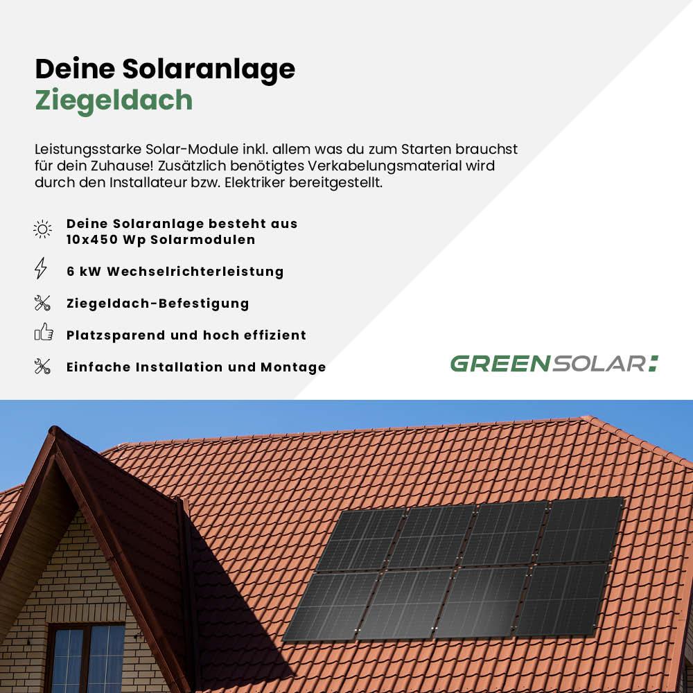Solaranlage Ziegeldach 4kWp