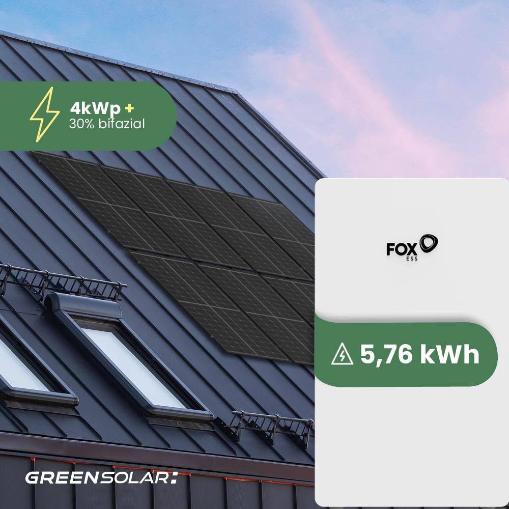 Solaranlage Universaldach 4kWp mit Speicher 5,76 kWh