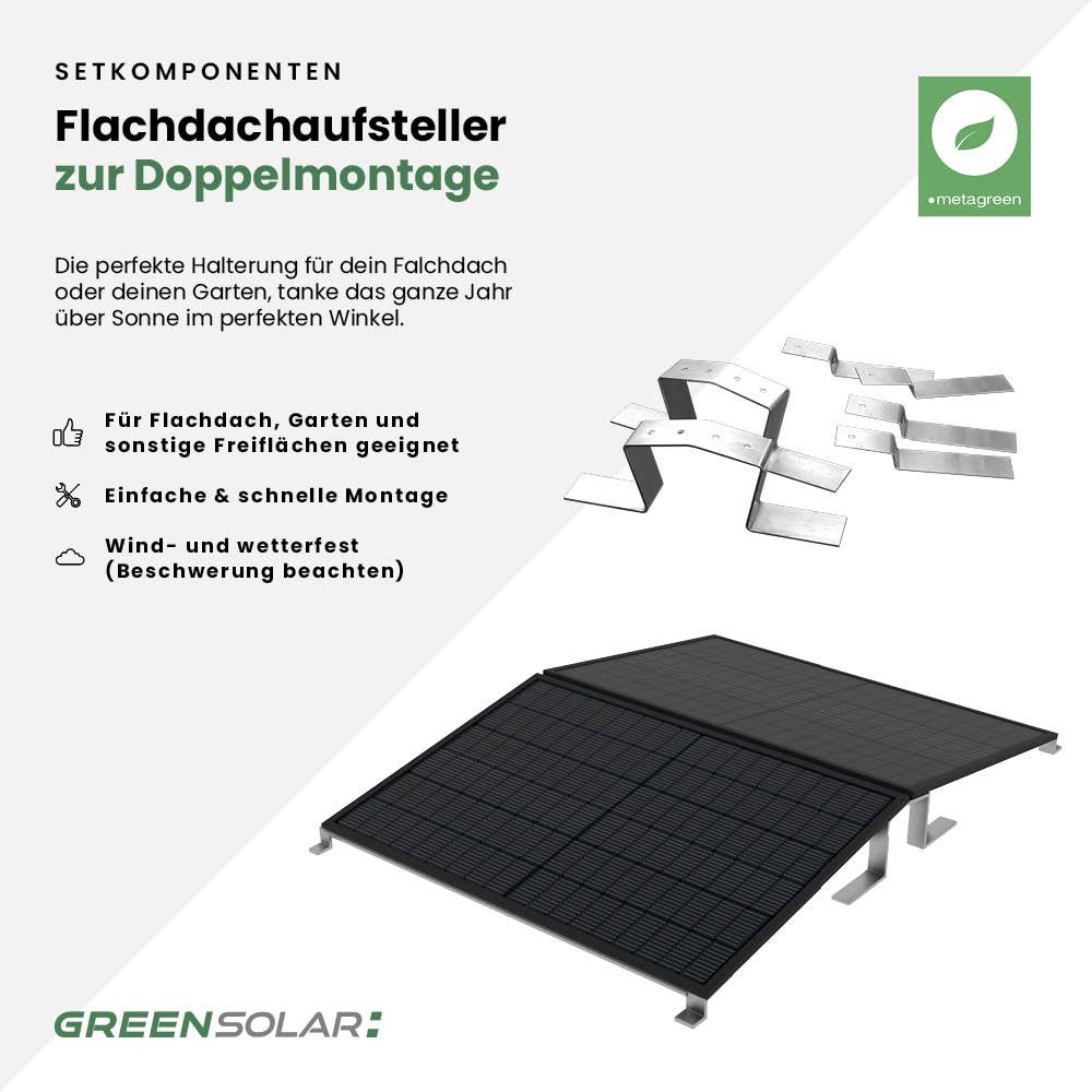 Solaranlage Flachdach 6kWp mit Speicher 5,76 kWh