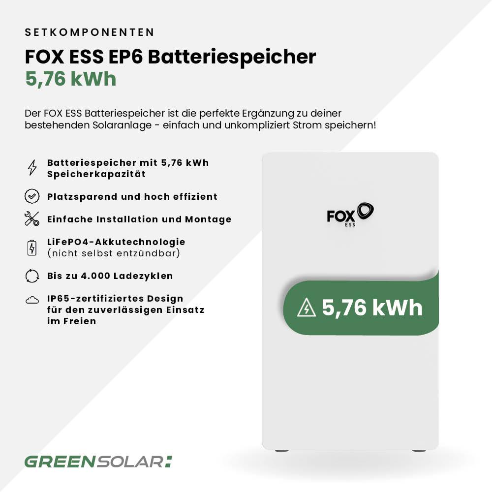 Solaranlage Universaldach 8kWp mit Speicher 5,76 kWh