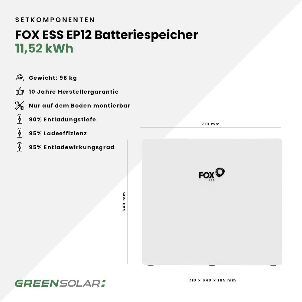 Solaranlage Universaldach 10kWp mit Speicher 11,52 kWh
