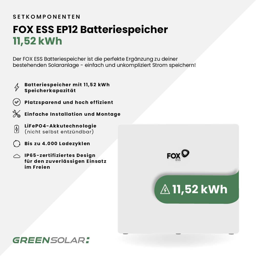 Solaranlage Ziegeldach 10kWp mit Speicher 11,52 kWh