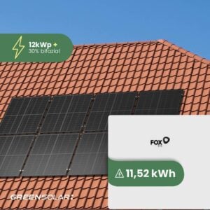 Solaranlage Ziegeldach 12kWp mit Speicher 11,52 kWh
