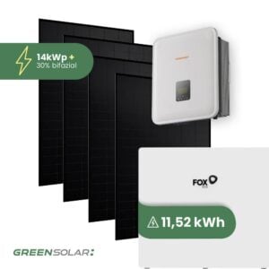 Solaranlage 14kWp mit Speicher 11,52 kWh ohne Halterung