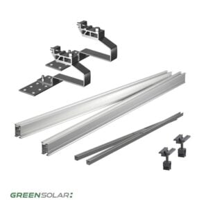 Ziegeldachbefestigung Erweiterung mit Trageschienen für 1 Modul