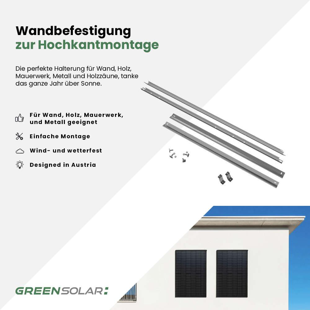 Wandbefestigung für 3 Module zur Hochkantmontage